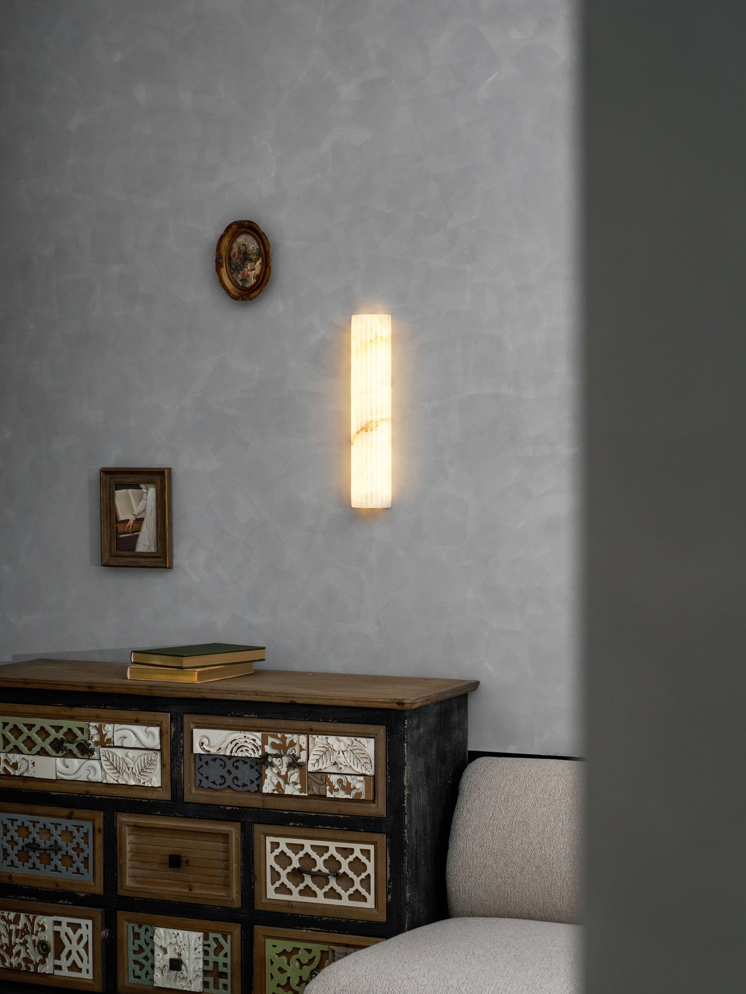 Alvia Alabaster Wall Light