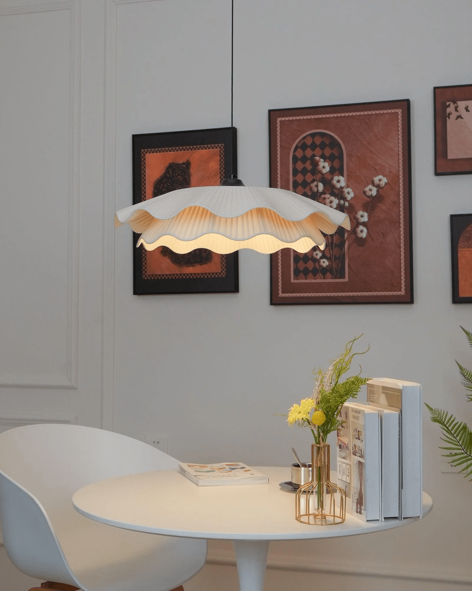 Arwen Fabric Wave Pendant Lamp