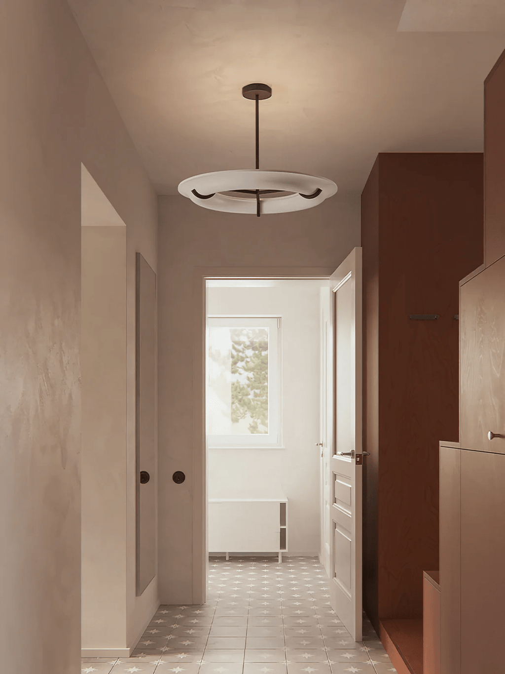 Carve Alabaster Pendant Light