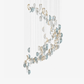 Aqua Ripple Glass Art Customize Chandelier