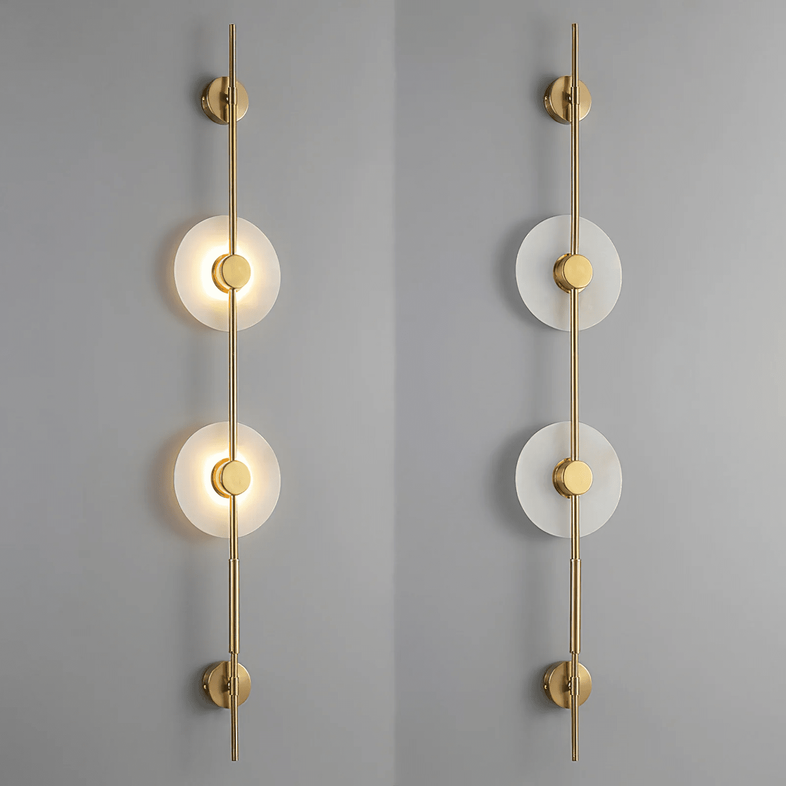 Alabaster Vertical Wall Sconce