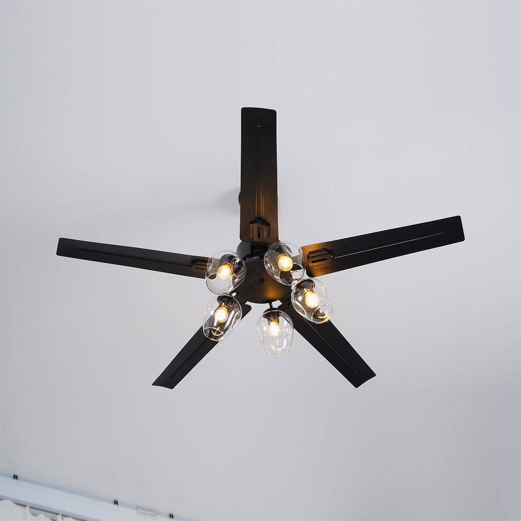 Black Vintage Ceiling Fan Light