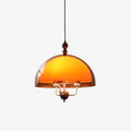 Amber Dome Shaped Pendant Light