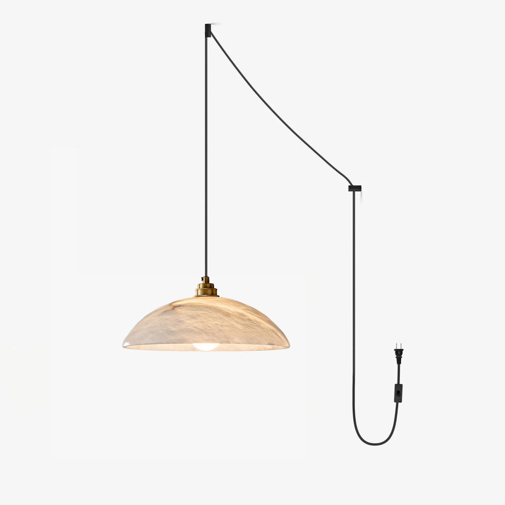Alabaster Dome Swag Alabaster Pendant Lamp