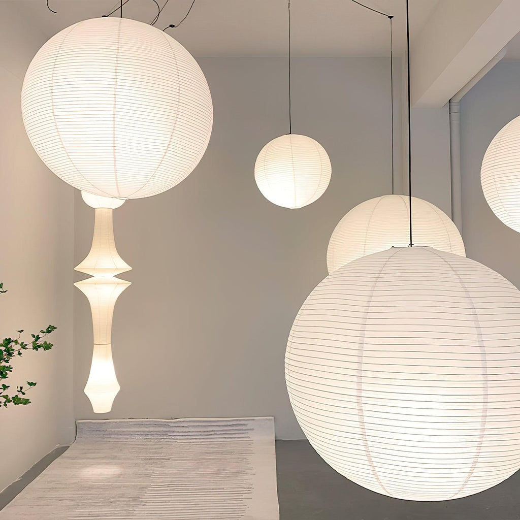 Kozo Paper Globe Swag Pendant (white plug wire)
