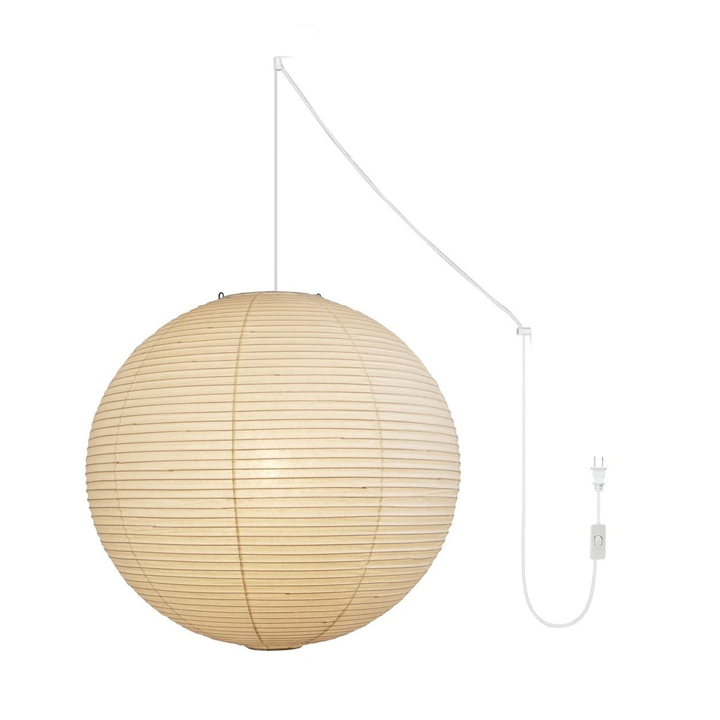 Kozo Paper Globe Swag Pendant (white plug wire)