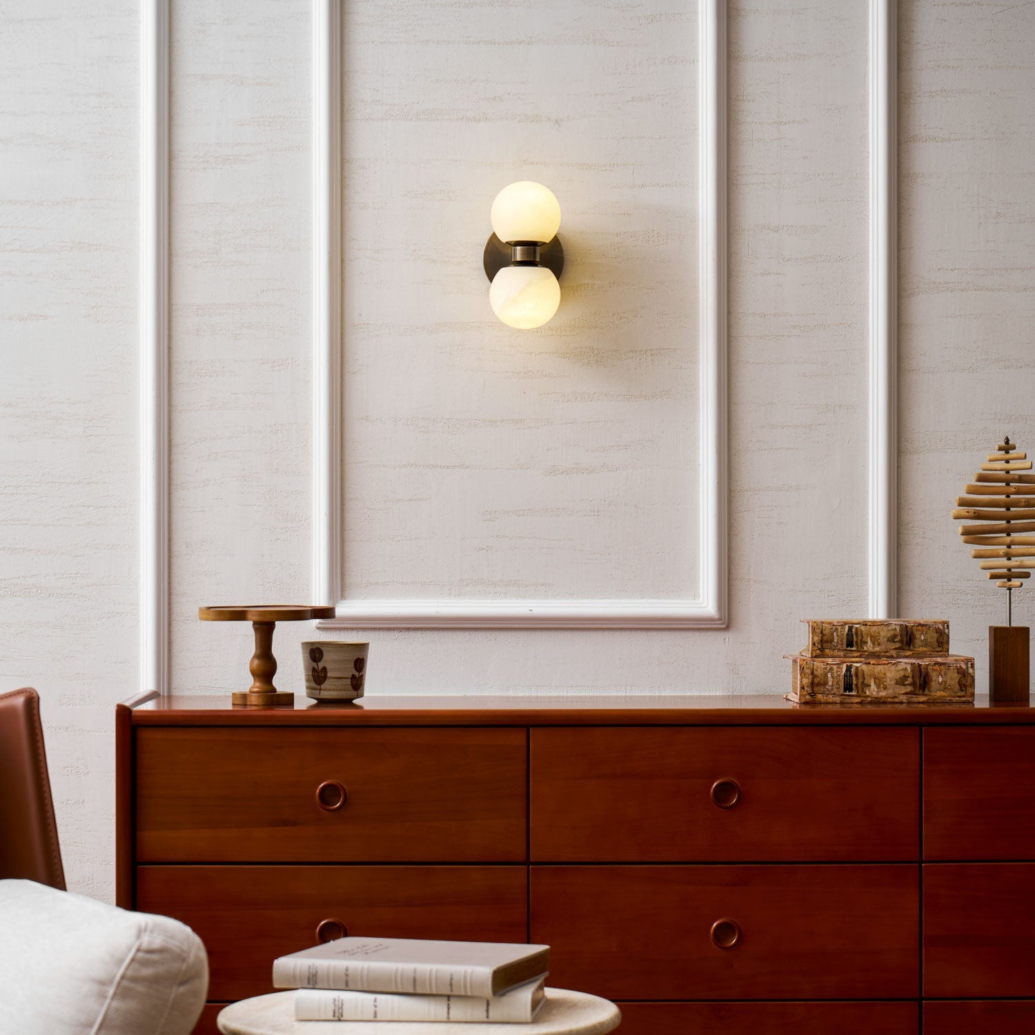 Alabaster Celestia Orb Wall Light