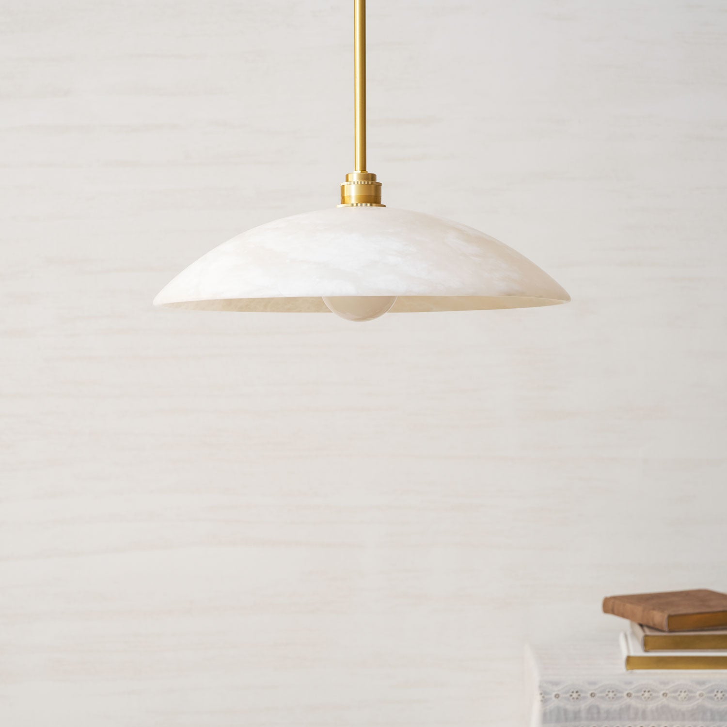 Alabaster Dome Pendant Lamp
