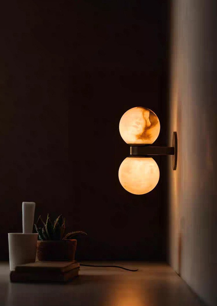 Alabaster Celestia Orb Wall Light