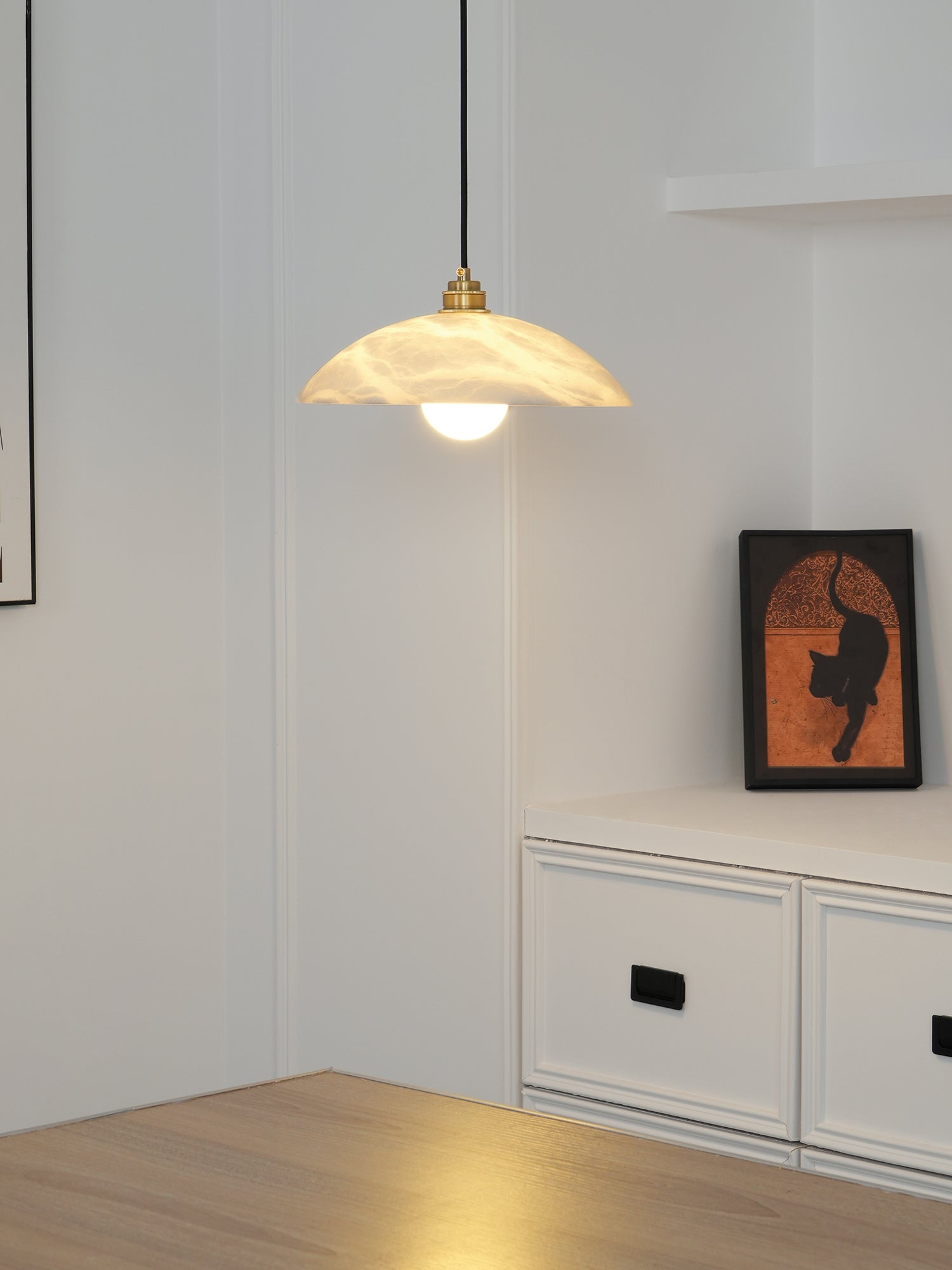 Alabaster Dome Swag Alabaster Pendant Lamp