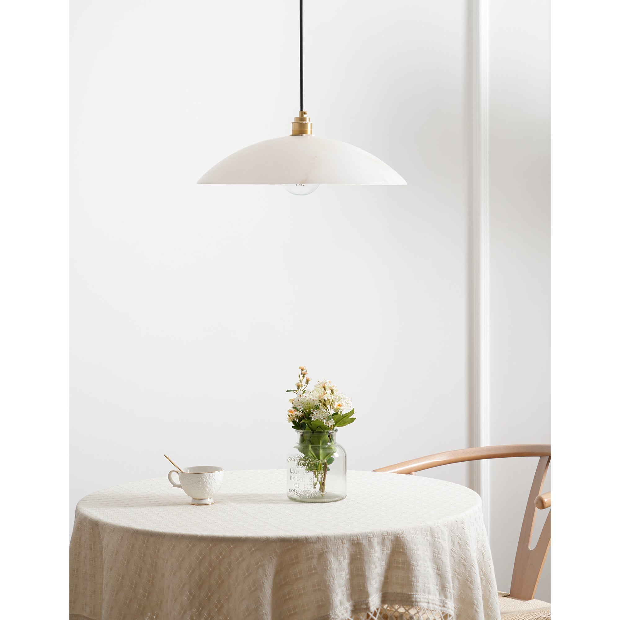 Alabaster Dome Swag Alabaster Pendant Lamp