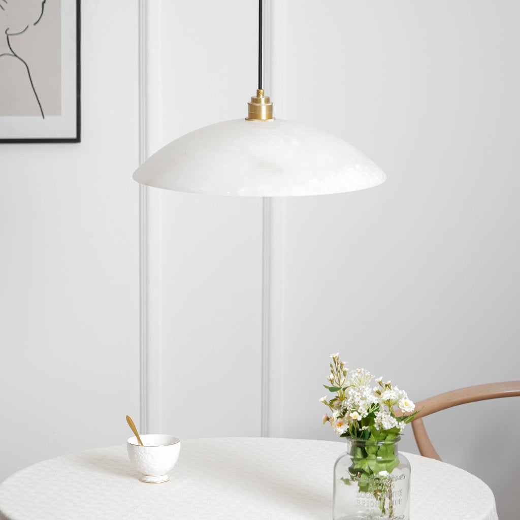 Alabaster Dome Pendant Lamp