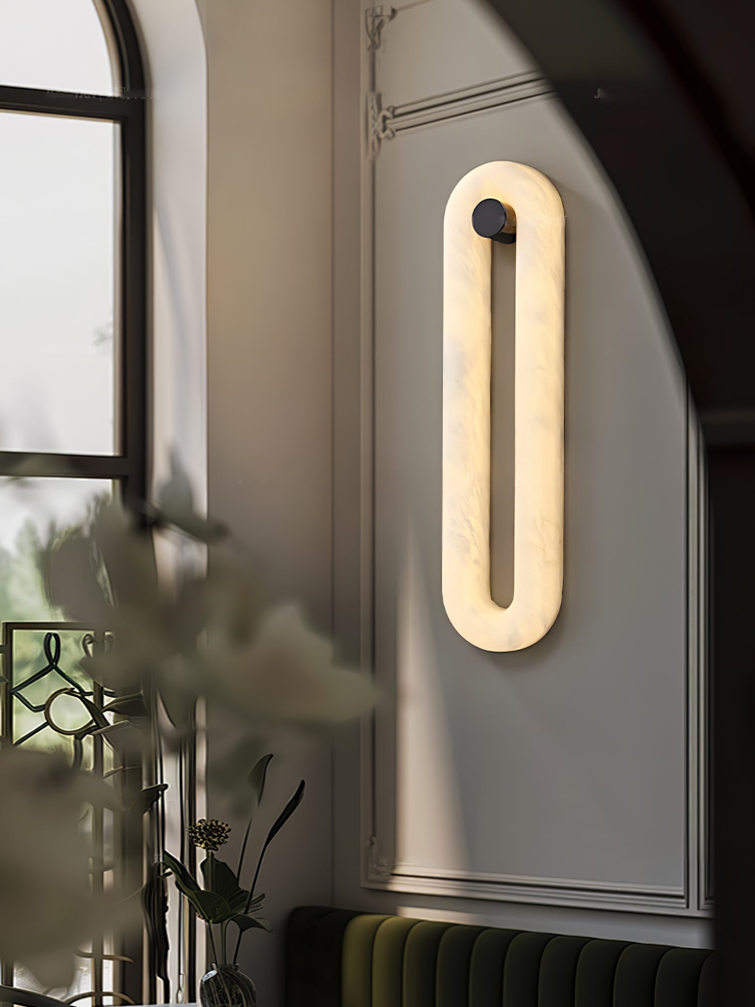 Alabaster Loop Wall Light