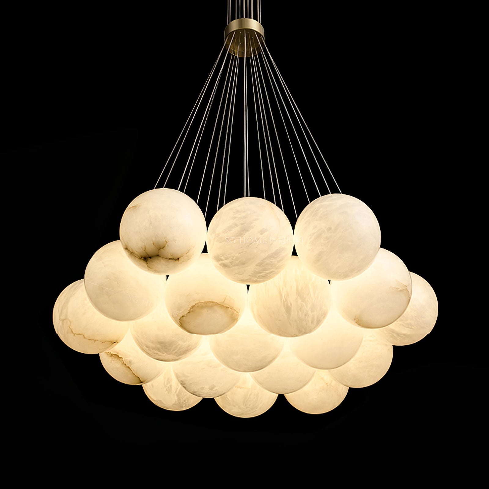 Alabaster Balls Chandelier