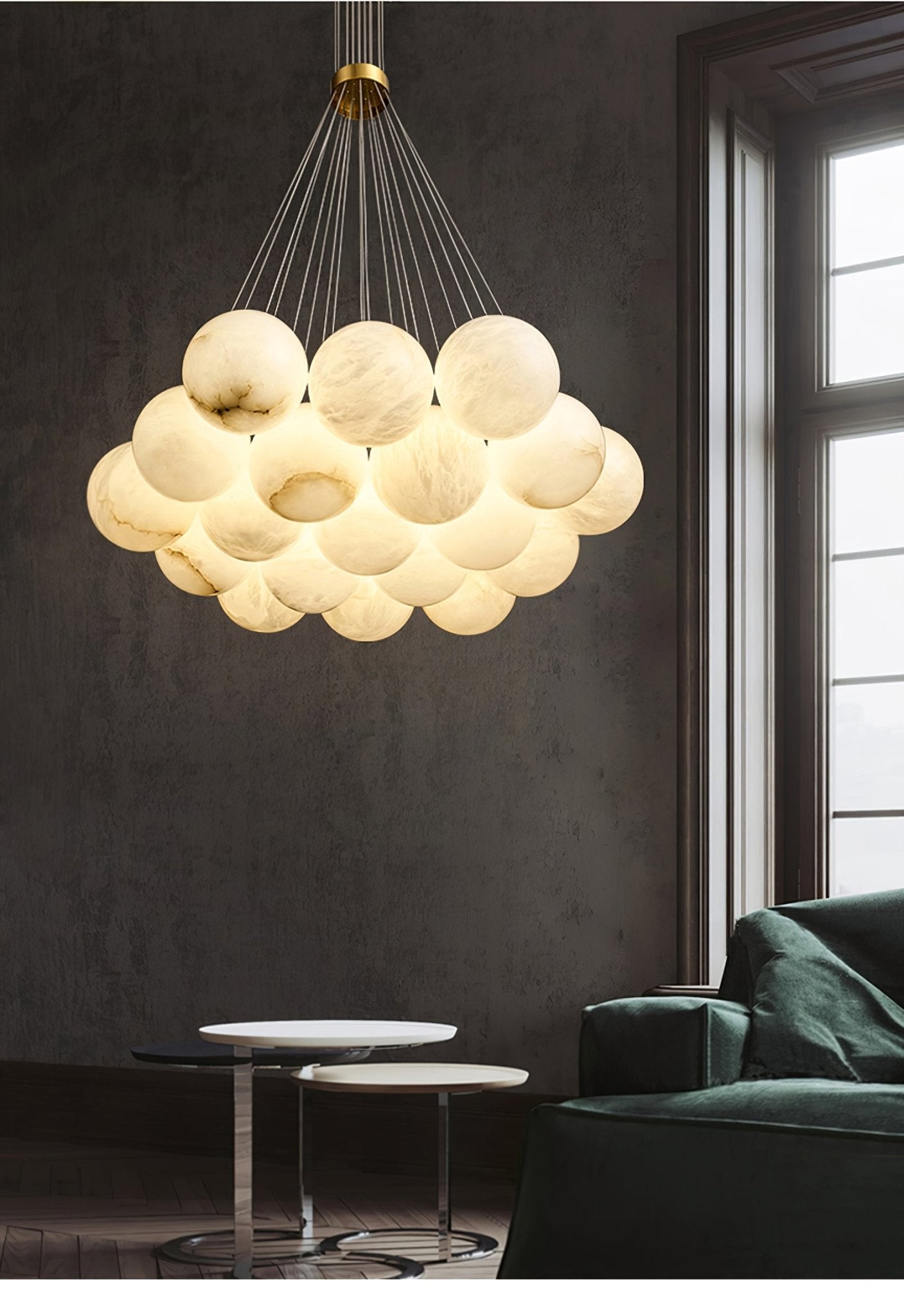 Alabaster Balls Chandelier