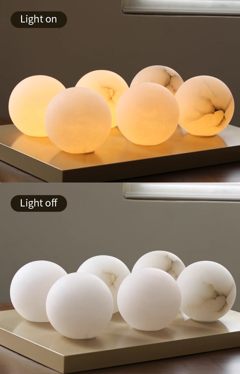 Alabaster Mini Orb Wall Lamp