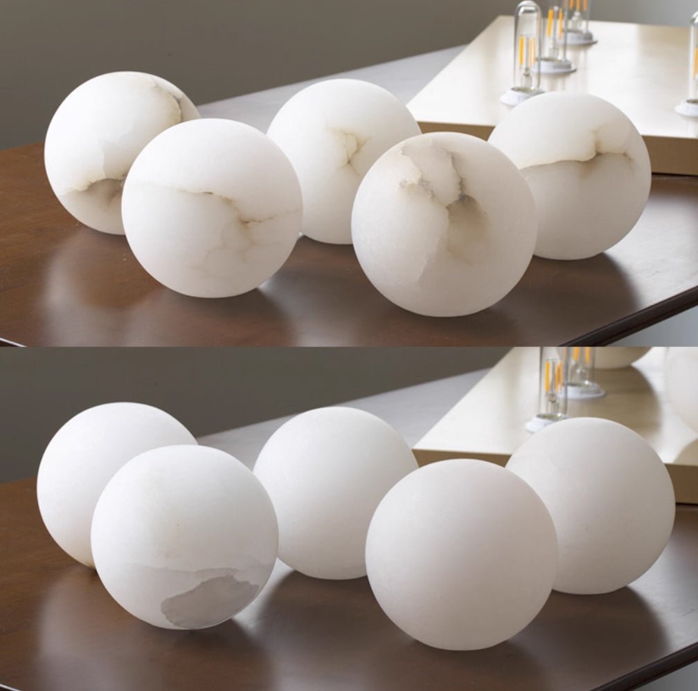 Alabaster Mini Orb Wall Lamp