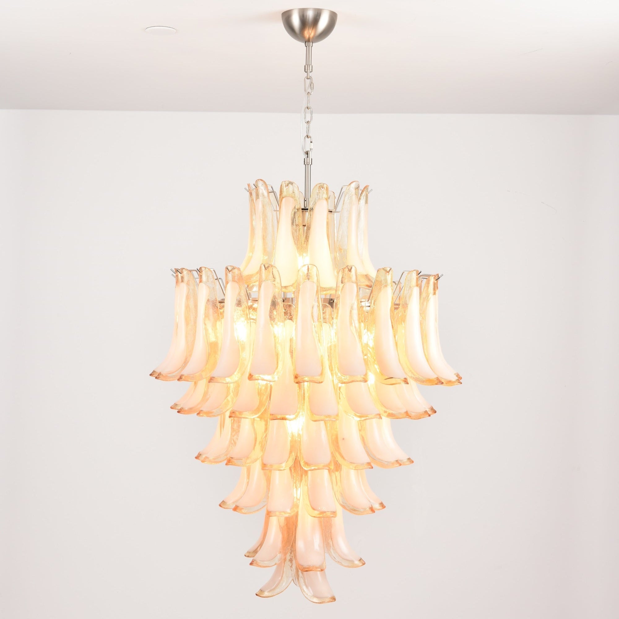 Amber Cloud Glass Petals Chandelier