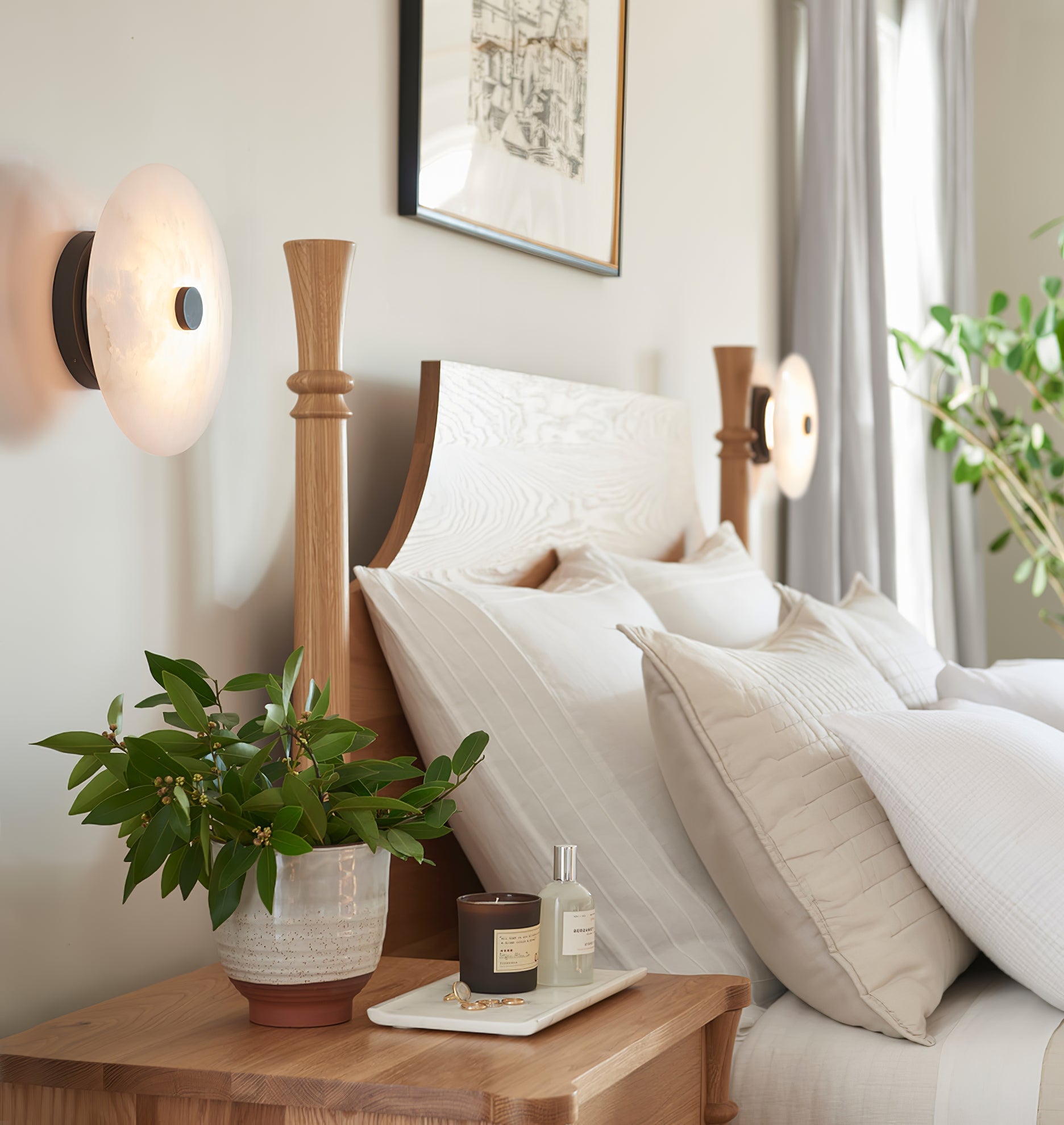 Ankeny Alabaster Wall Lamp