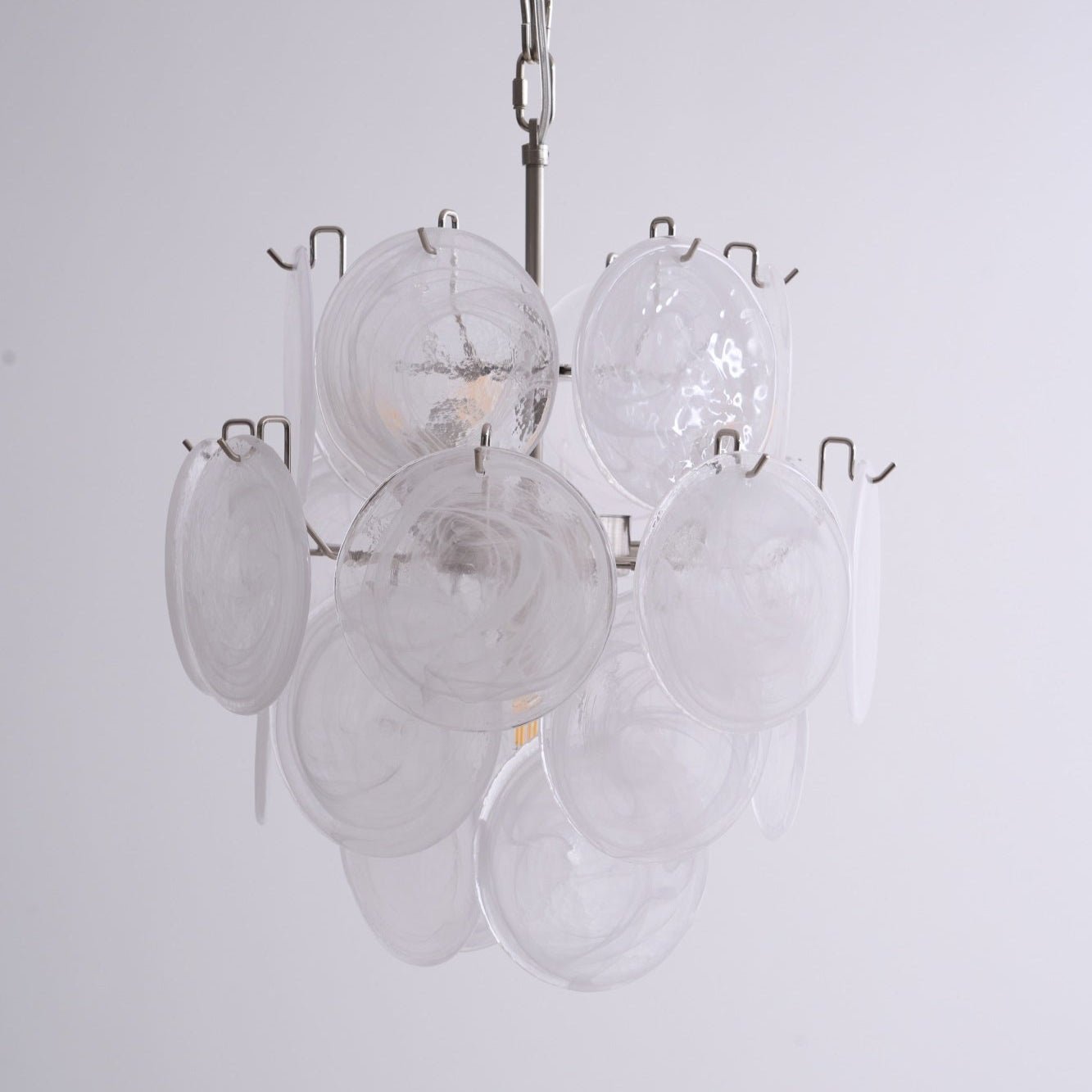 Aqua White Glass Chandelier