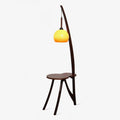Arc Wood Hanging Floor Lamp