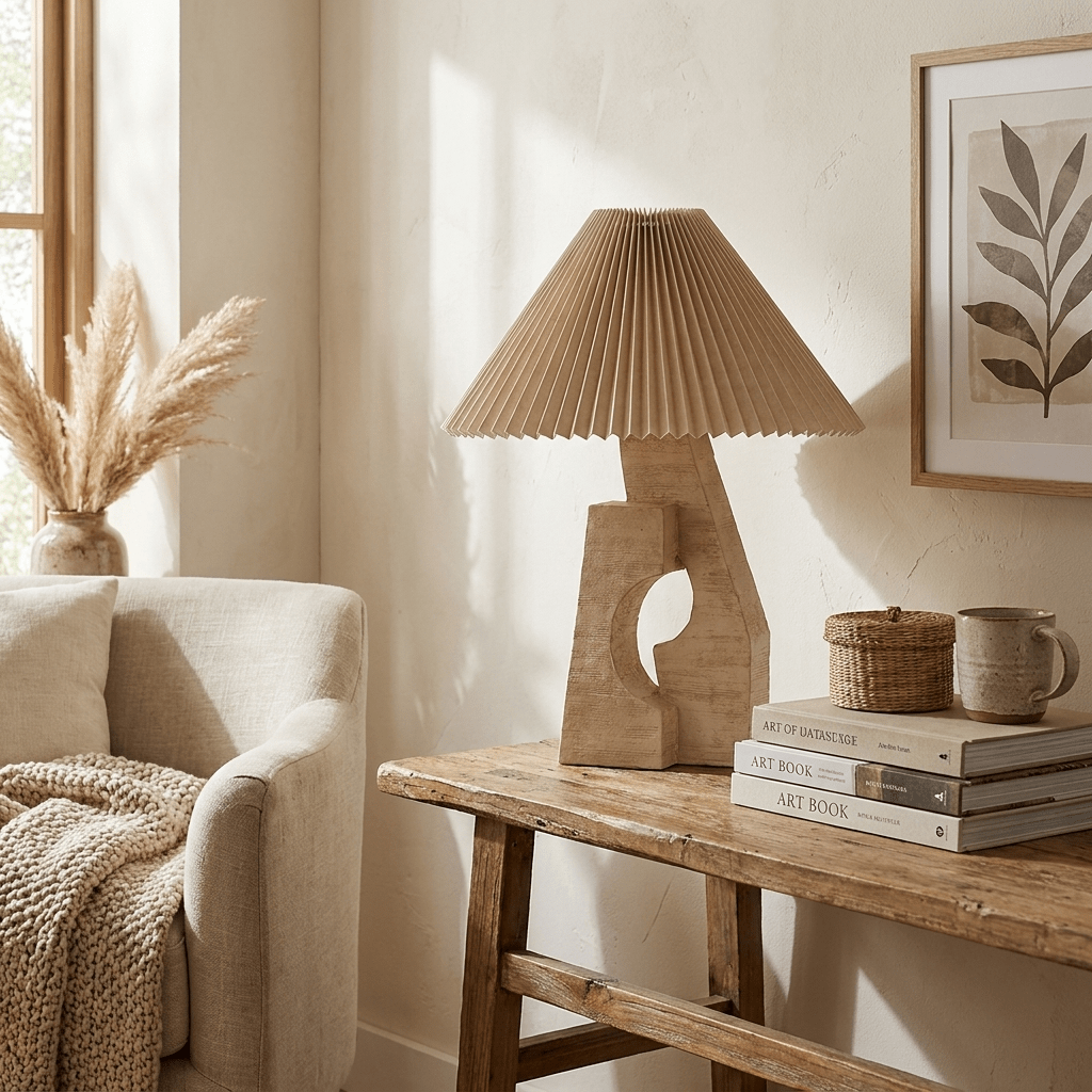 Arch Form Pleated Table Lamp