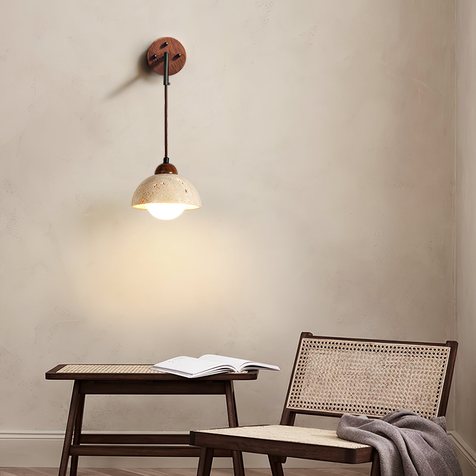 Arched Travertine Wall Light