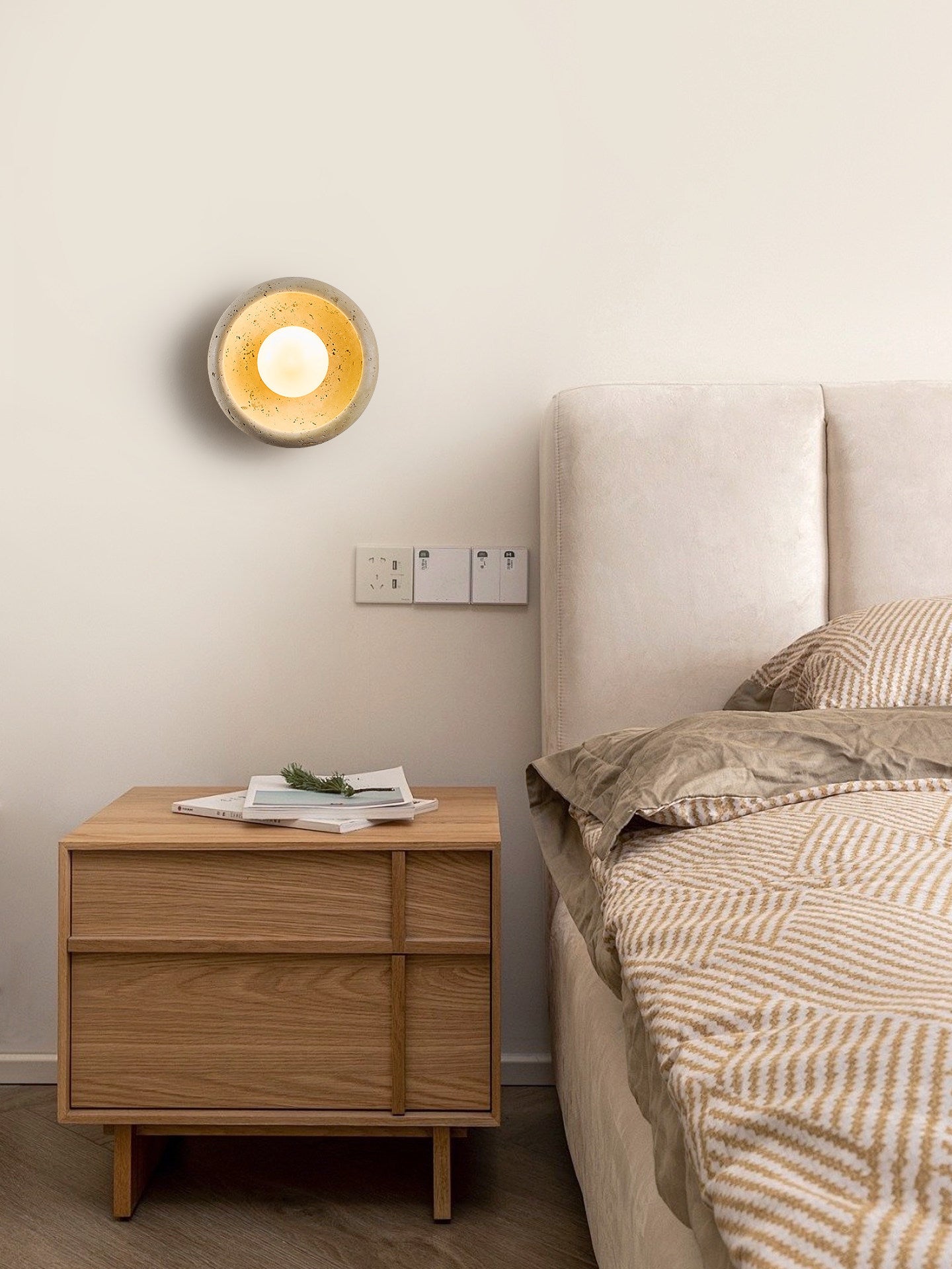 Arlo Travertine Wall Light