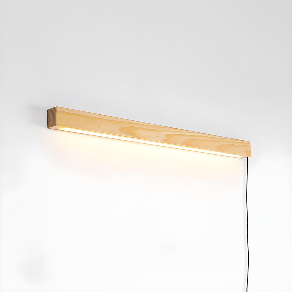 Arlo Linear Wood Plug-in Wall Light
