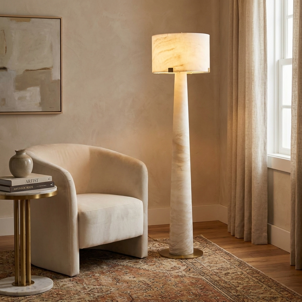 Aterion Alabaster Floor Lamp