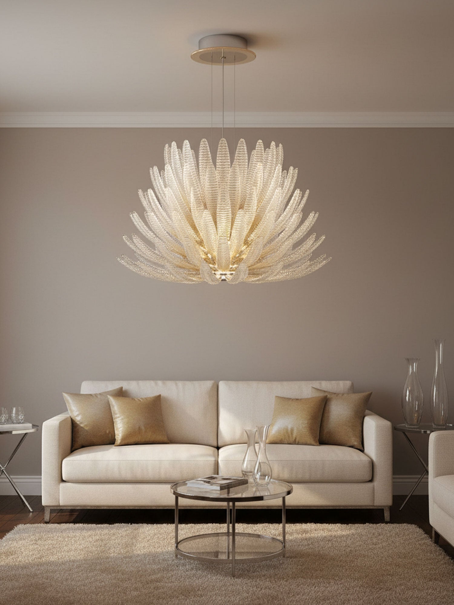 Aurelia Glass Petal Chandelier