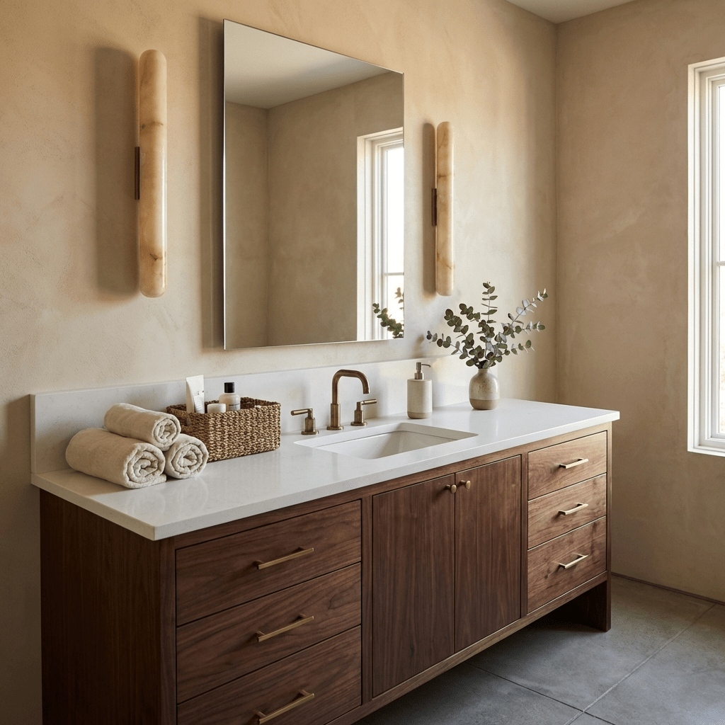 Aurelia Slim Alabaster Linear Wall Light