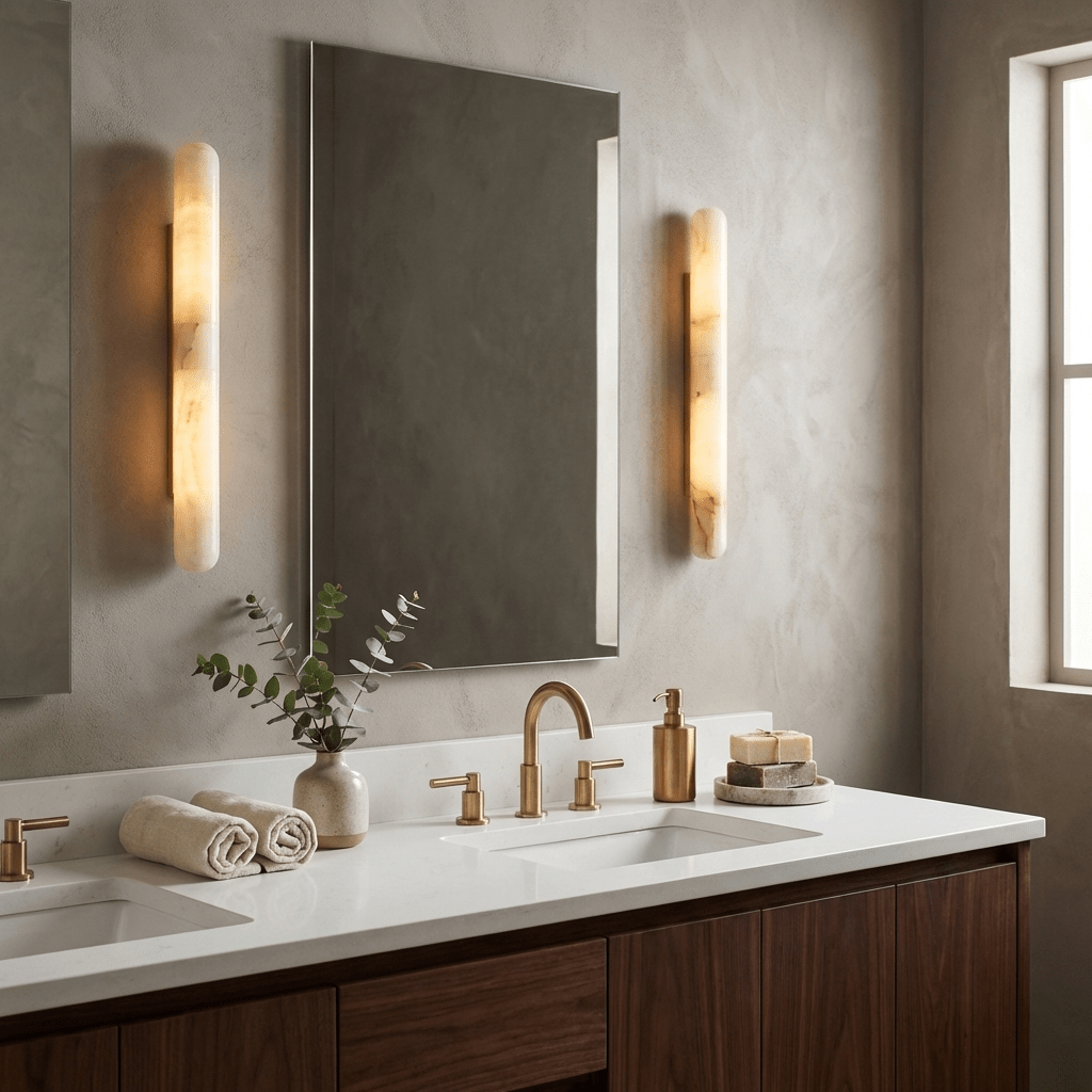 Aurelia Slim Alabaster Linear Wall Light