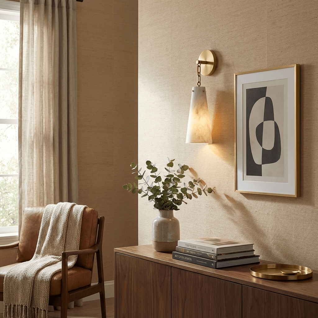 Aurelian Tapered Alabaster Wall Sconce