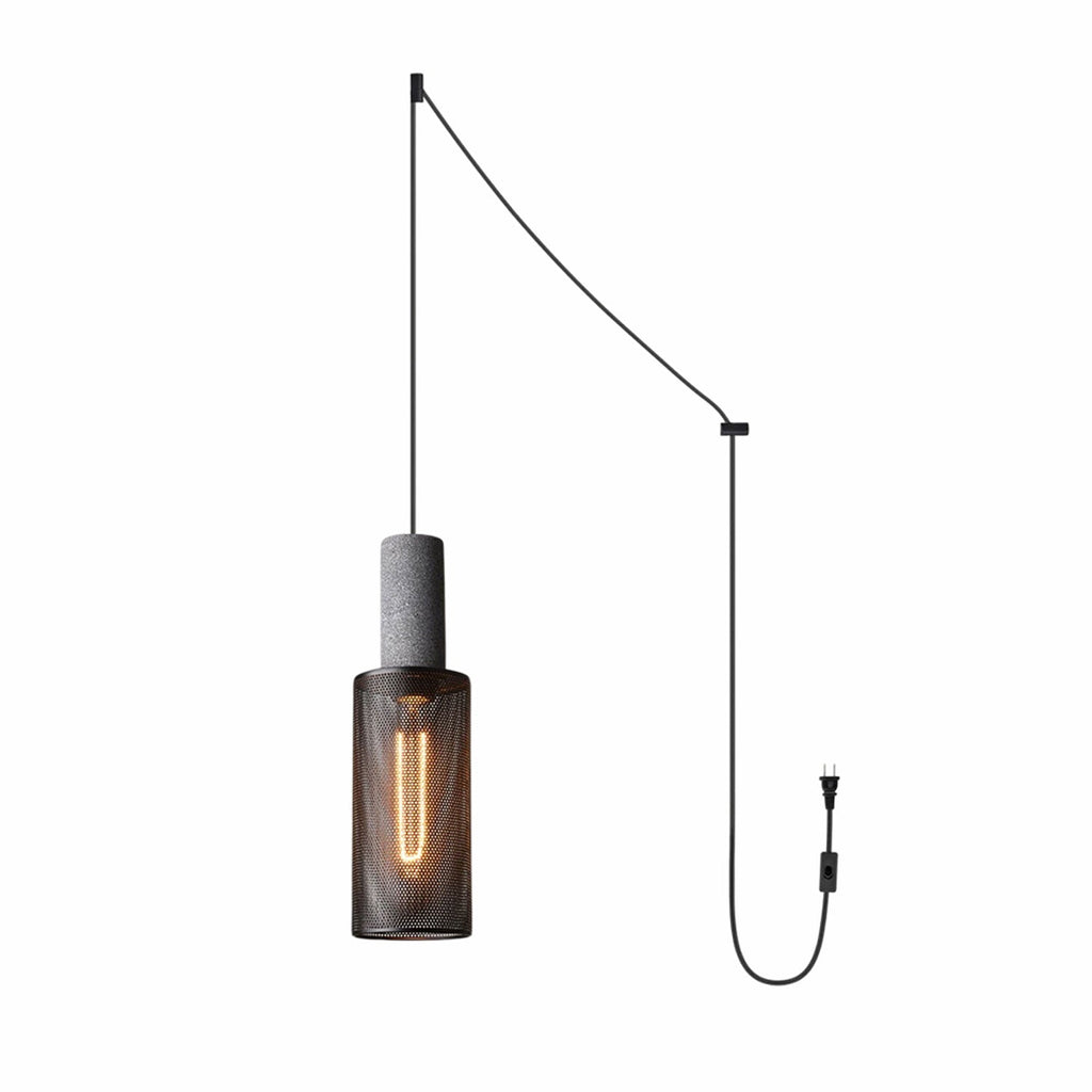 Cement Mesh Plug-in Pendant Lamp