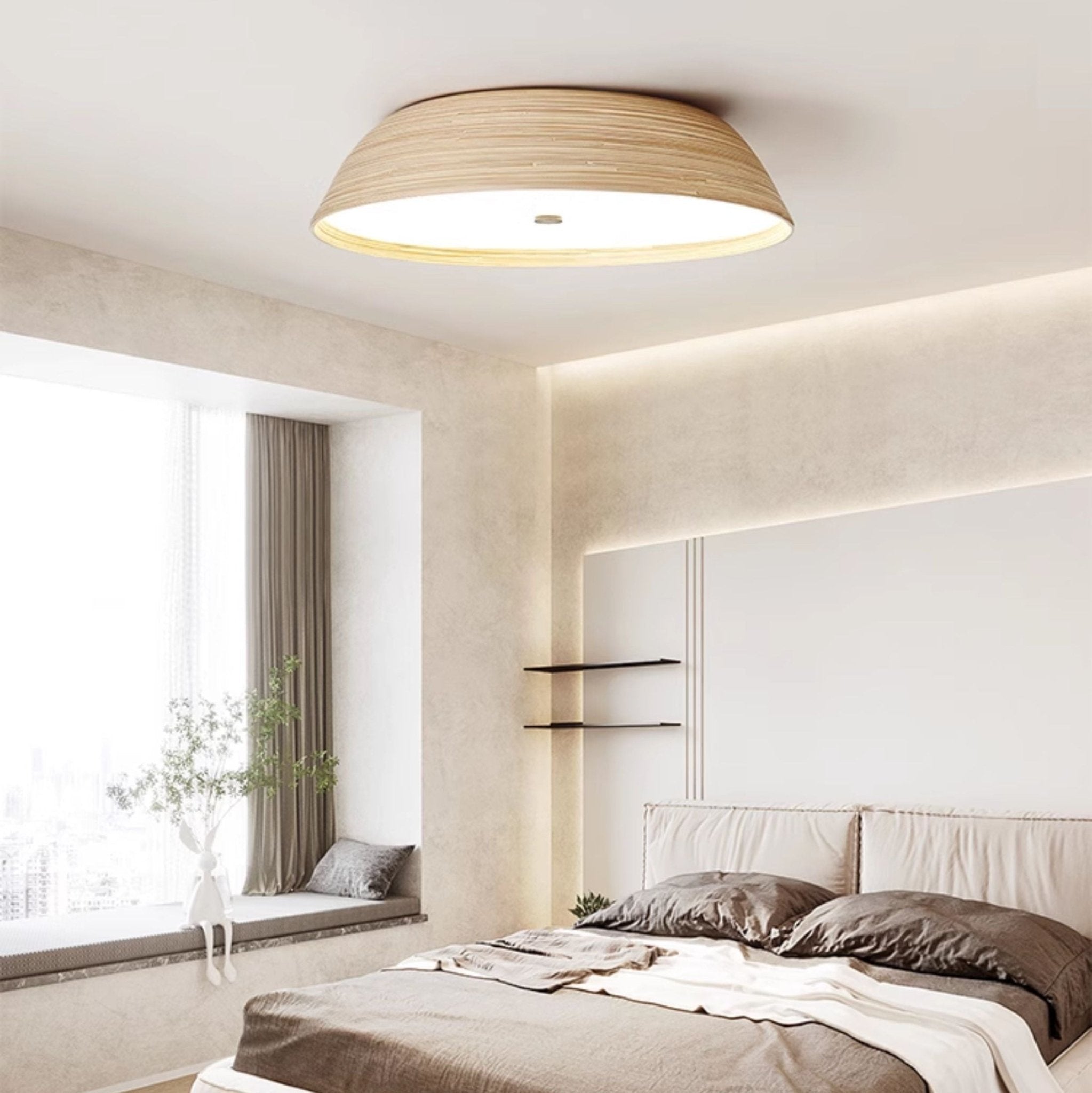 Bamboo Textured Ceiling Lamp