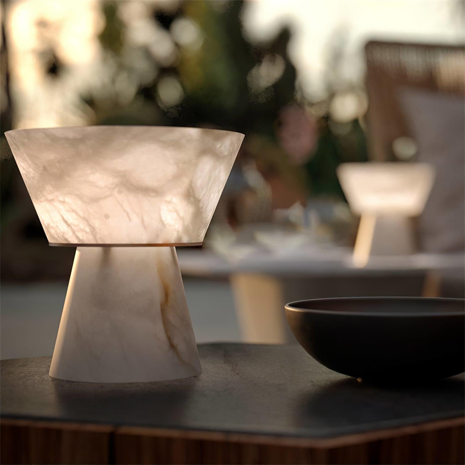 Beta Marble Alabaster Table Lamp