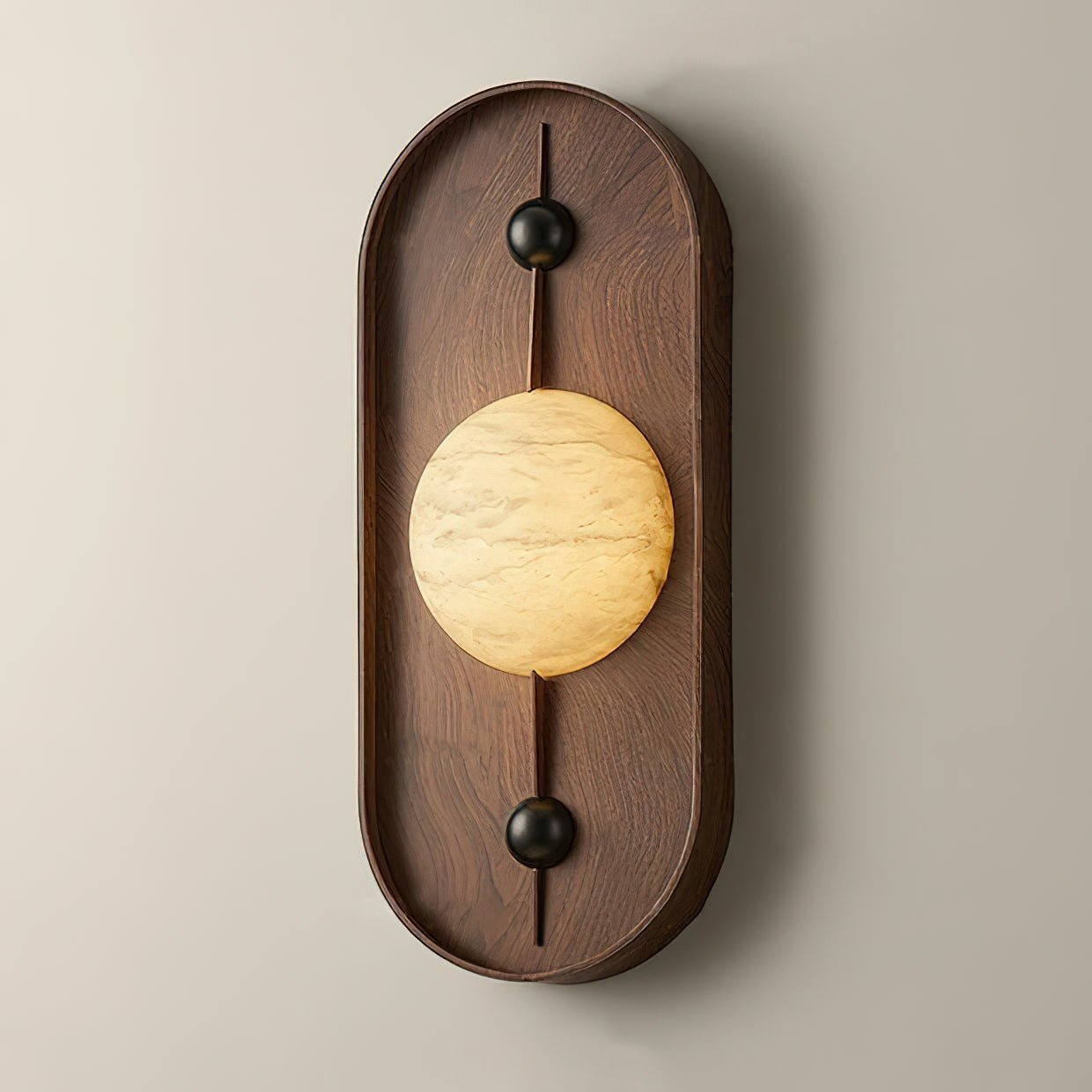 Bezel Alabaster Plug-in Wall Lamp