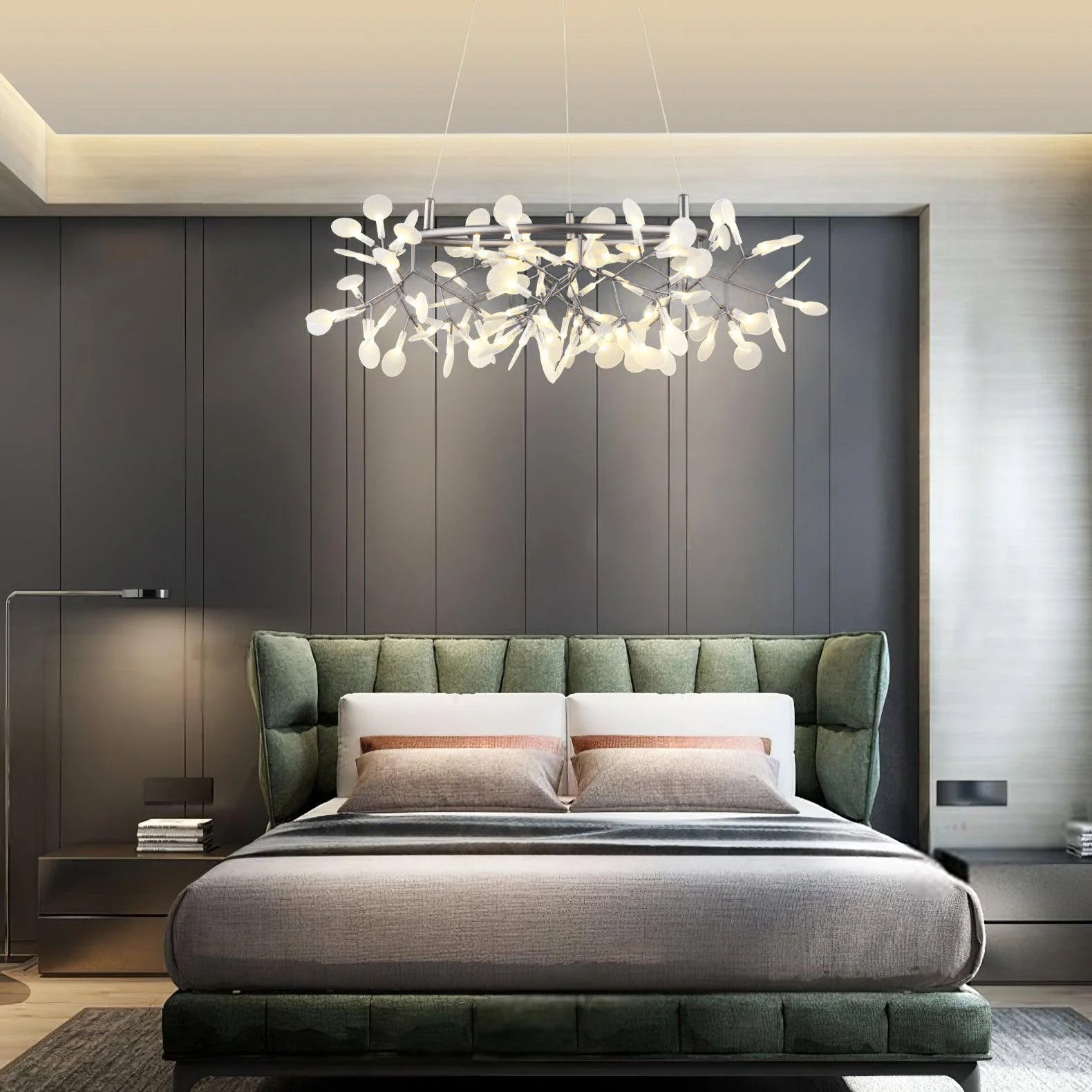 Black Big O Firefly LED Chandelier