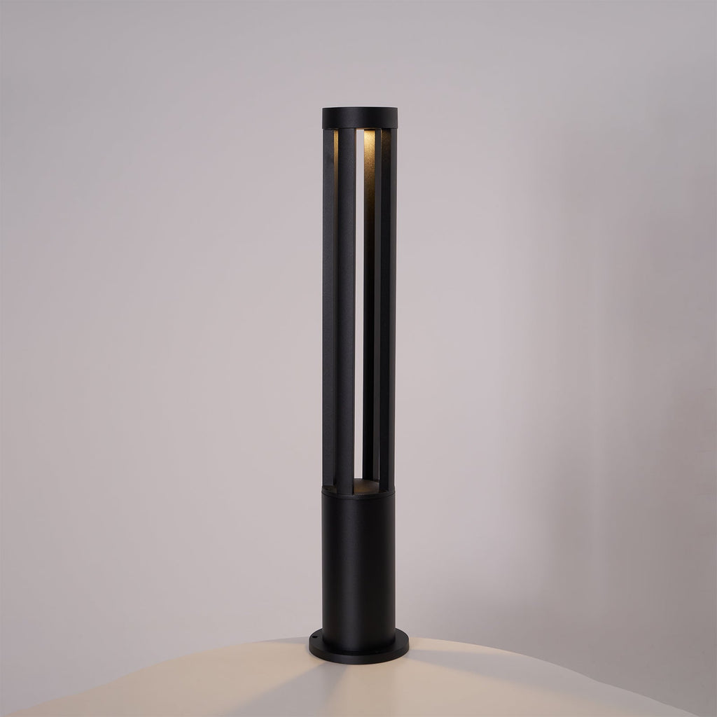 Black Cylindrical Garden Outdoor Light