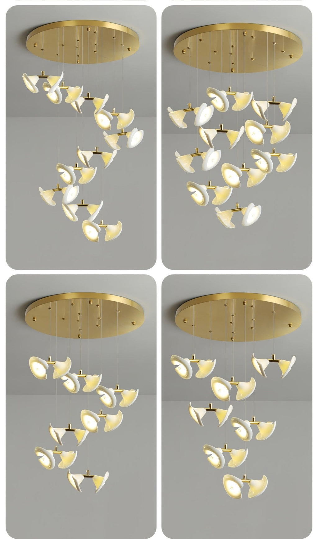 Blossom Double Horn Chandelier