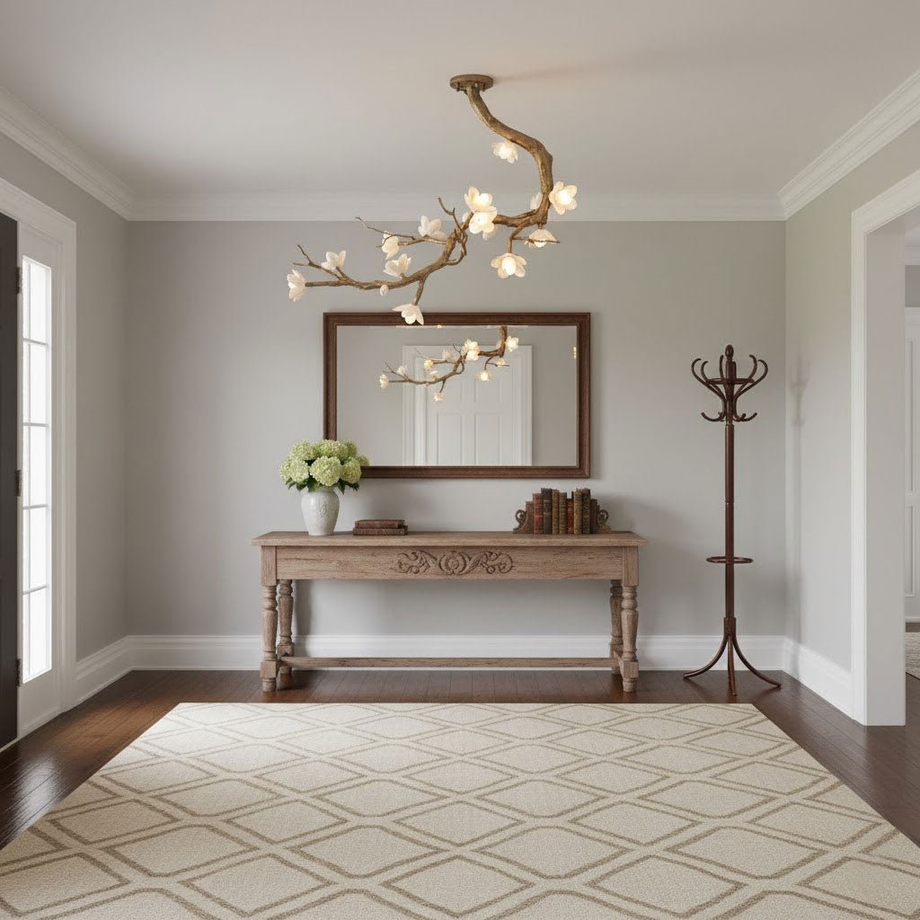 Brass Flower Branch Chandelier