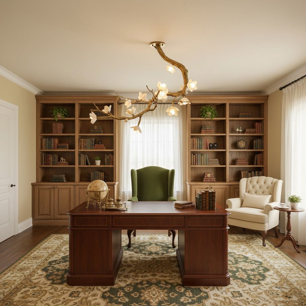 Brass Flower Branch Chandelier