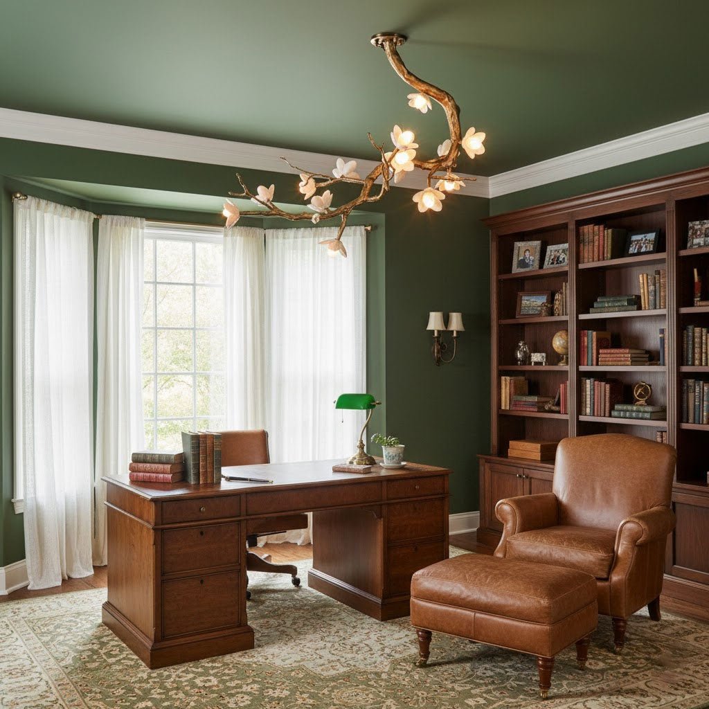 Brass Flower Branch Chandelier