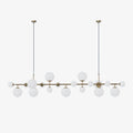 Brass Glass Globe Chandelier