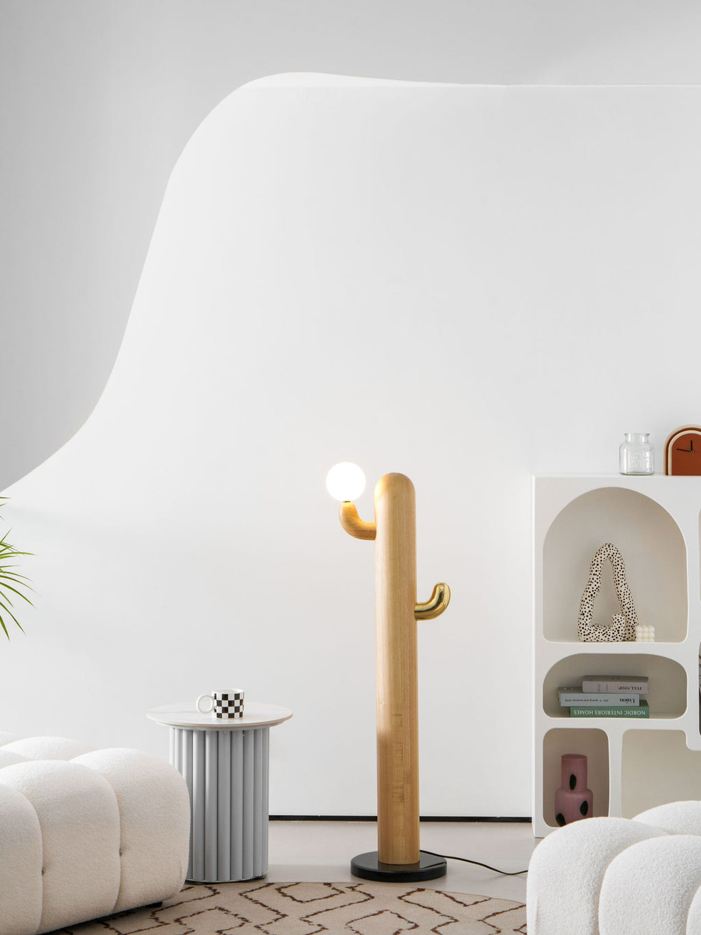 Cactus Wood Floor Lamp