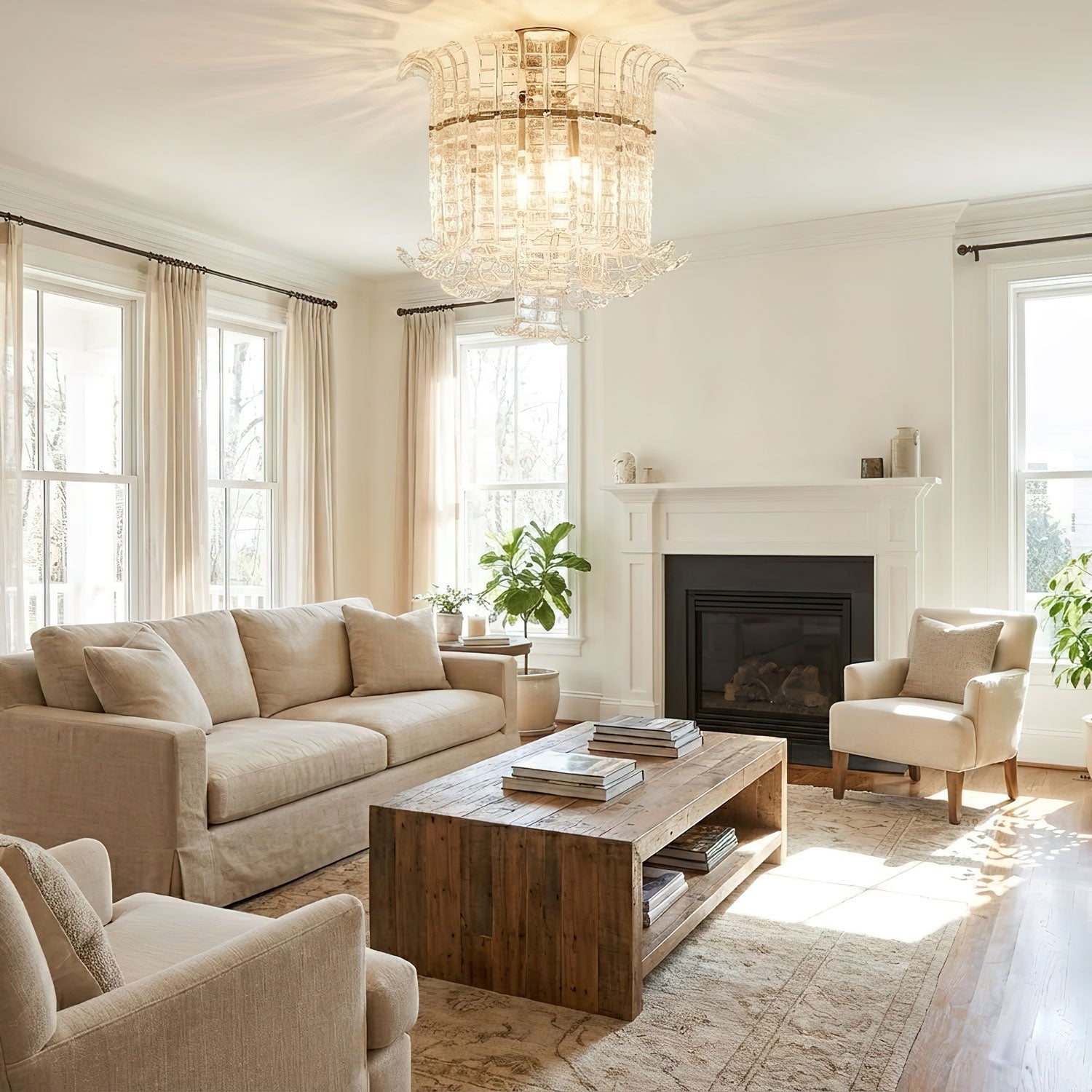 Calista Glass Ceiling Lamp