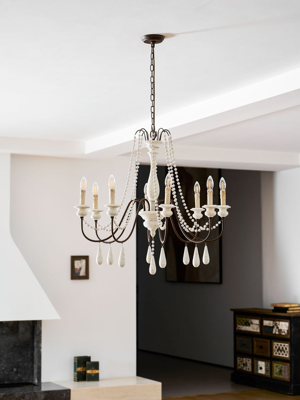 Candle Style Beaded Chandelier