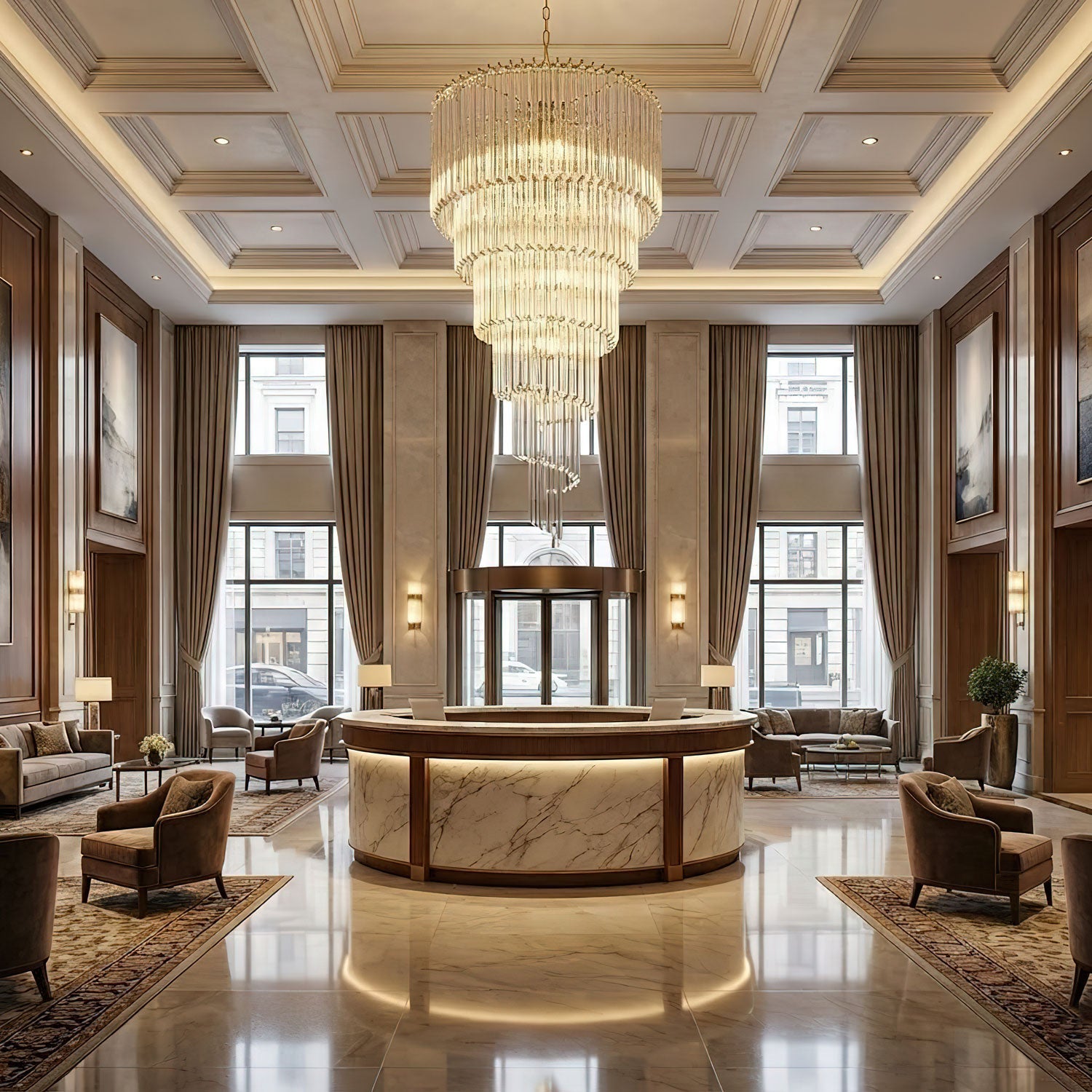 Cascada Spiral Clear Chandelier