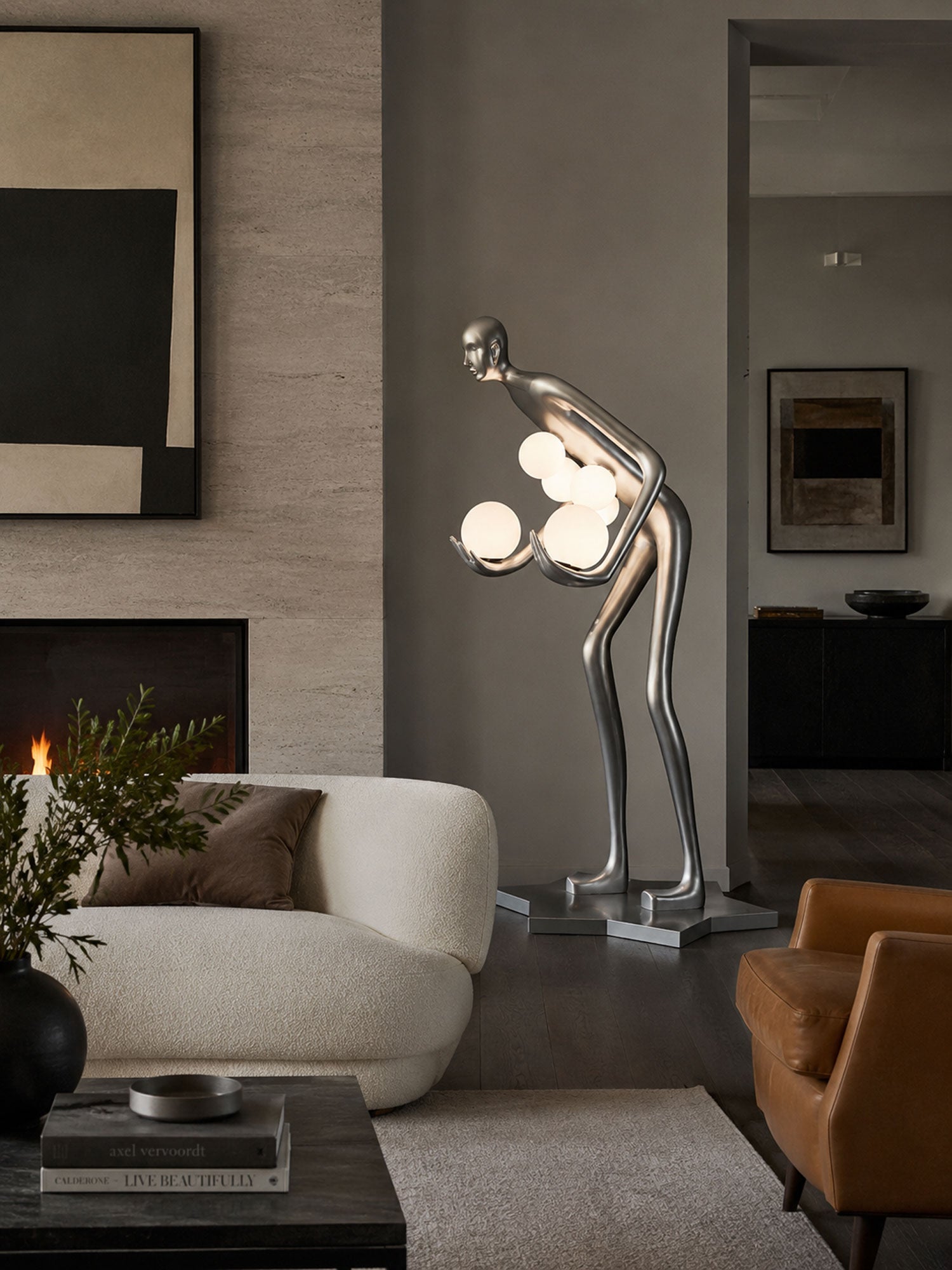 Celestial Guardian Sculpture Floor Lamp